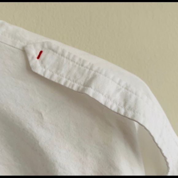 Zara NWT white button-down shirt with logo details - Picture 6 of 6